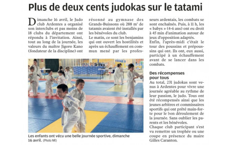 La presse met notre interclubs en avant !